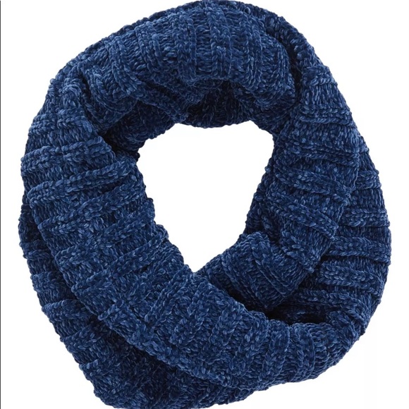 Free People Love Bug Blue Chenille Infinity Scarf - Picture 1 of 8